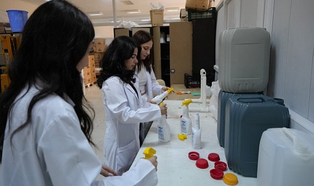 Samsun OMÜ Fen Fakültesi  29 çeşit temizlik ürünü üretiyor