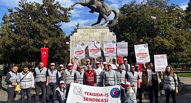 Samsun Tekgıda-İş Sendikası üyelerinden, Polonez işçilerine destek