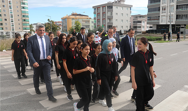 Samsun'un Atakum ilçesinde öğrencilere güvenli geçiş uygulaması