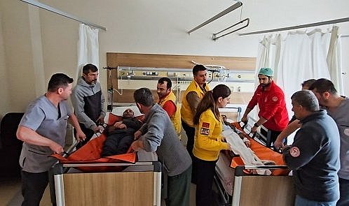 Samsun'un Bafra Devlet Hastanesi’nde deprem tatbikatı