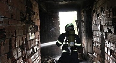 Samsun'un Havza ilçesinde ev yangını