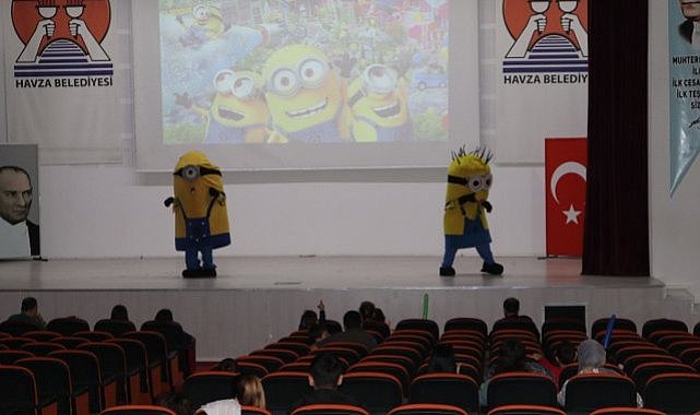 Samsun'un Havza ilçesinde Minyonlar Müzikali çocuklarla buluştu