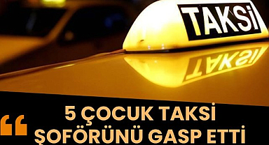 Samsun Vezirköprü'de 5 çocuk taksi şoförünü gasp etti! Araçla kaza yaptı