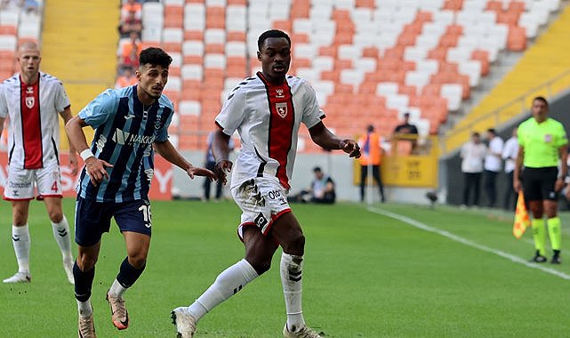 Samsunspor Adana Demirspor maçında ilk yarıyı 1-0 geride bitirdi