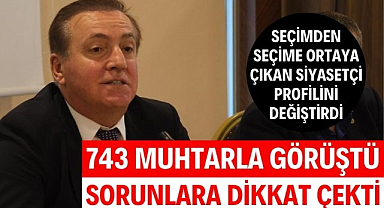 Seçimi kaybetmesine rağmen çalışmalarını sürdüren Cevat Öncü, Samsun'da 743 muhtarla görüştü