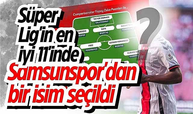 Süper Lig'in en iyi 11'inde Samsunspor'dan bir isim seçildi