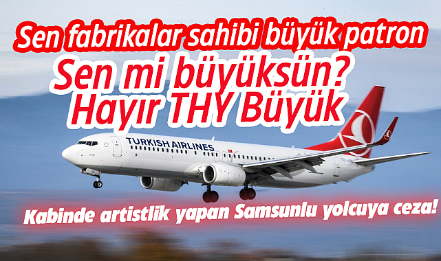 THY uçağında 'Seni işten attırırım, 10 fabrikam var' diyen 'Samsunlu büyük patrona' istenen ceza