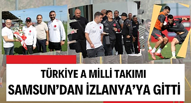 Türkiye A Milli Futbol Takımı Samsun'dan İzlanda'ya hareket etti