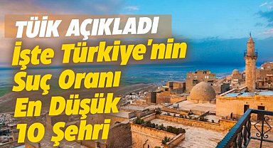 Türkiye'nin Suç Oranı En Düşük 10 Şehri Açıklandı