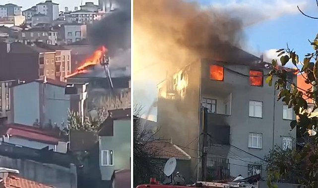 5 katlı apartmanda yangın
