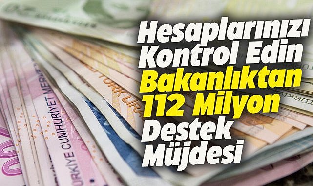 Bakanlık müjdeyi verdi! Hesaplarınızı kontrol edin