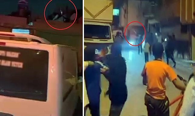 Cezaevinden tahliye olan kişiye sokakta silahlı kutlama