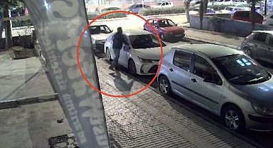 Gece yarısı araçların aynalarını kırdı