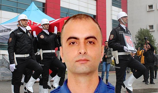 Malatya'da şehit olan polis memuru için tören