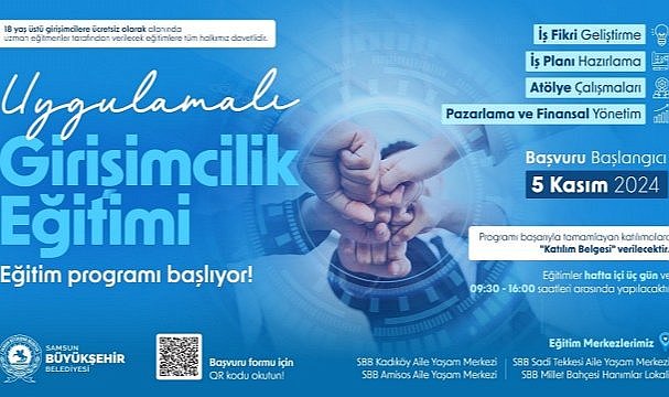 Samsun Büyükşehir Belediyesi'nden girişimcilik eğitimi