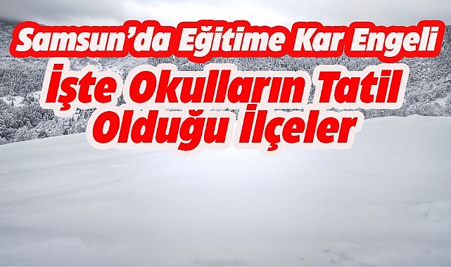 Samsun'da birçok ilçede okullar tatil oldu