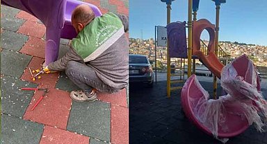 Samsun'da İlkadım Belediyesi çocuk parkalarını yeniliyor