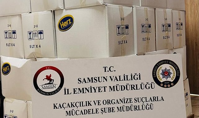 Samsun'da kaçakçılık operasyonu: 1 ton 70 litre etil alkol ele geçirildi