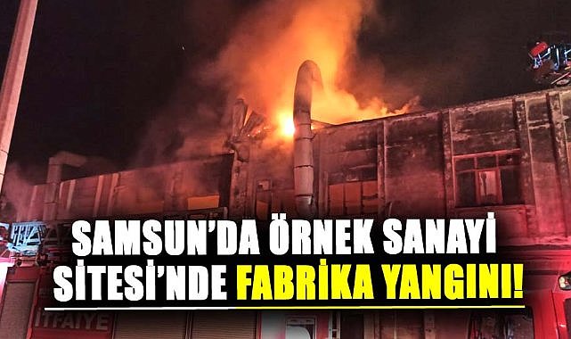 Samsun’da Örnek Sanayi Sitesi’nde fabrika yangını!