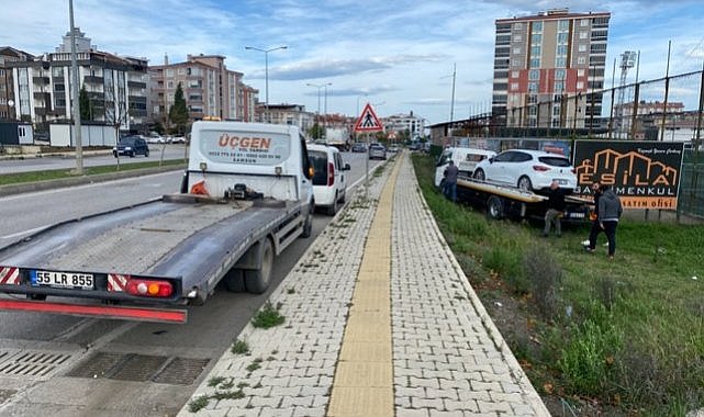 Samsun'da otomobil takla attı! Baba ve oğlu yaralandı
