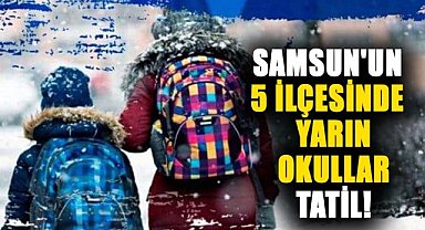 Samsun'un 5 ilçesinde yarın okullar tatil!