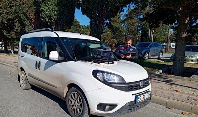 Samsun'un Bafra ilçesinde Mobil Plaka Tanıma Sistemi devrede