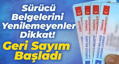 Sürücü belgelerini yenilemek için son tarih 31 Aralık