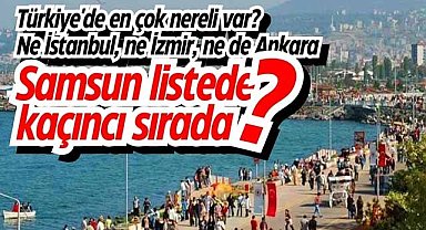 Türkiye'de en çok nereli var: Ne İstanbul, ne İzmir, ne de Ankara! Samsun listede kaçıncı sırada?