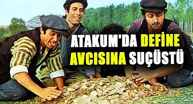 Atakum'da define avcısı evinin bahçesinde kaçak kazı yaparken yakalandı