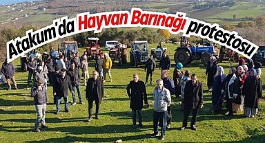 Atakum'da hayvan barınağı protestosu