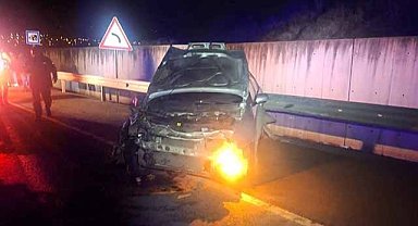 Bafra’da alkollü şoför kaza yaptı