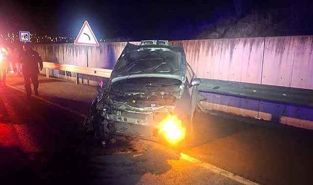 Bafra’da alkollü şoför kaza yaptı