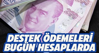 Destek ödemeleri bugün hesaplara aktarılıyor