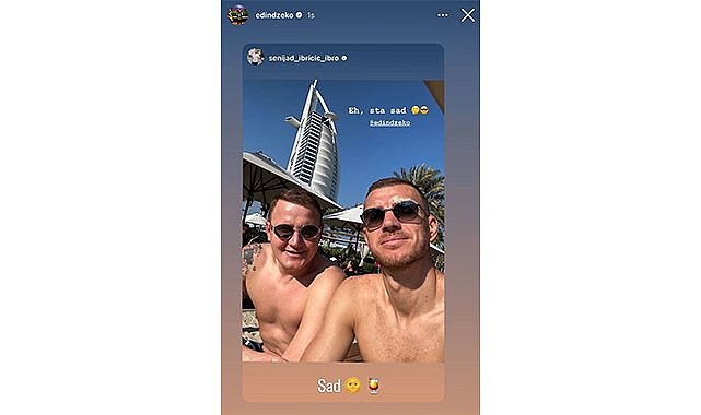 Eyüpspor beraberliği sonrası Džeko'dan Dubai'den tatil paylaşımı!