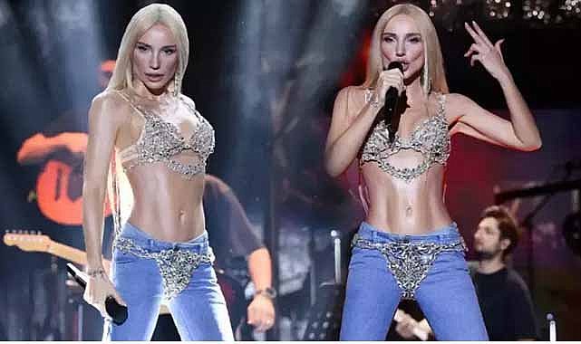 Gülşen'in sahne kıyafeti olay oldu! Jean üzerine don giydi