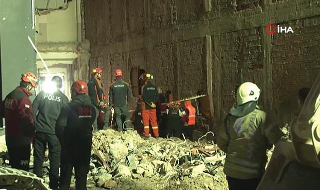 Güngören’de çöken binada enkaz altında kalan işçiye ulaşıldı