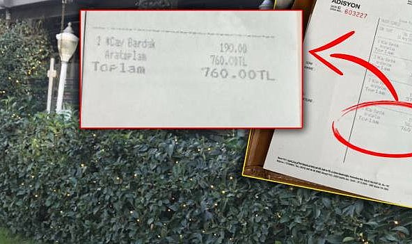 İstanbul'da çay şoku! 8 Çay için 760 TL ödendi