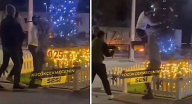İstanbul’da yılbaşı ağacına baltalı saldırı!