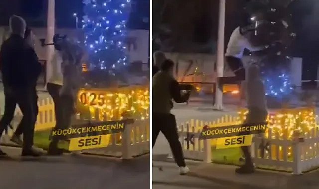 İstanbul’da yılbaşı ağacına baltalı saldırı!