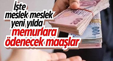 İşte meslek meslek yeni yılda memurlara ödenecek maaşlar