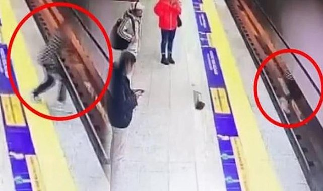 Marmaray'da 15 yaşındaki kız raylara atladı! Korkunç olay…