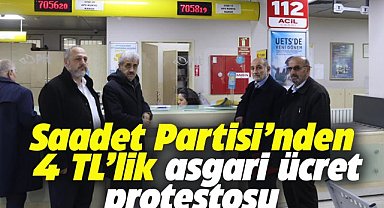 Saadet Partisi Samsun İl Başkanlığı asgari ücreti protesto etti