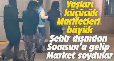 Samsun'a şehir dışından gelip market soydular! Yakayı ele verdiler