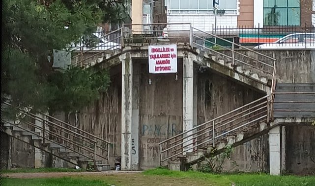 Samsun Atakum'da engelliler sokak merdivenlerine asansör istiyor