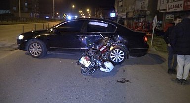 Samsun Bafra'da otomobille motosiklet çarpıştı! 2 kişi yaralandı