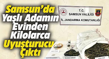 Samsun Çarşamba'da evinden kilolarca esrar çıktı
