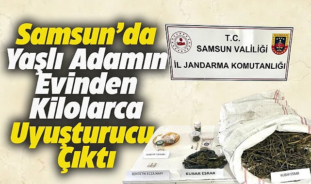 Samsun Çarşamba'da evinden kilolarca esrar çıktı
