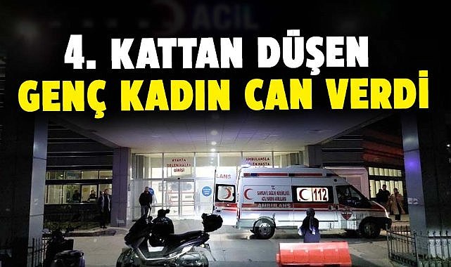 Samsun'da 4. kattan düşen genç kadın can verdi