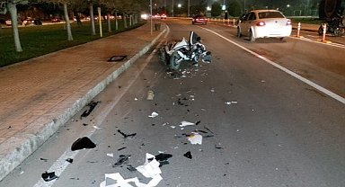 Samsun'da 79 yaşındaki sürücü öndeki aracı solladı motosikletli ile çarpıştı