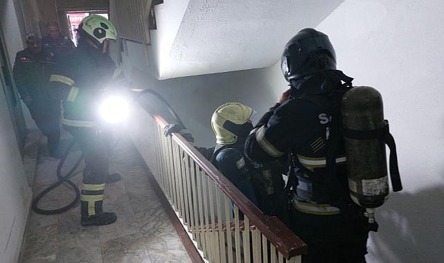 Samsun’da apartmanda korkutan yangın